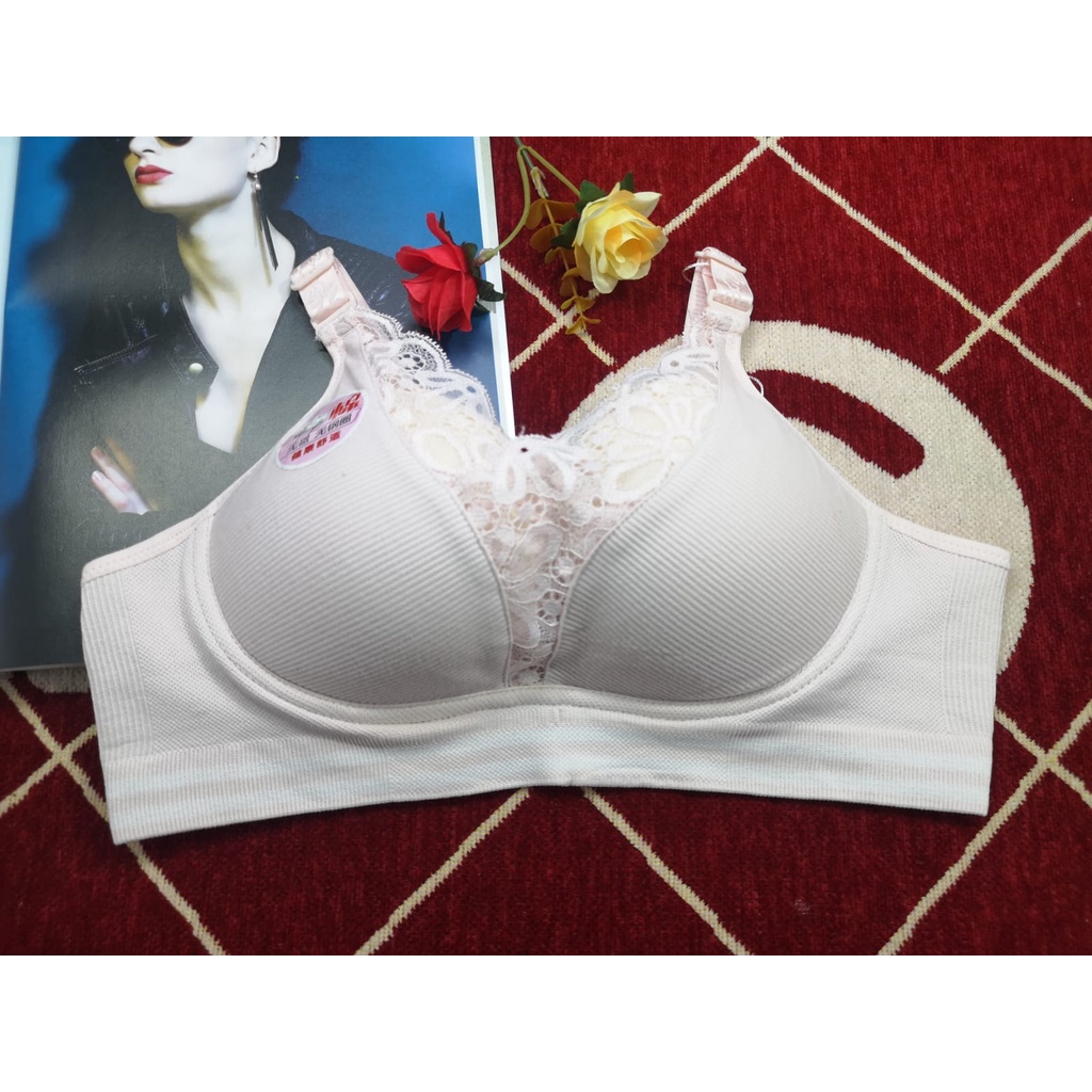 bra / bh wanita 2481#  busa Tebal kain lembut tidak ada kawat (PROMO BELI 4 FREE MASKER)
