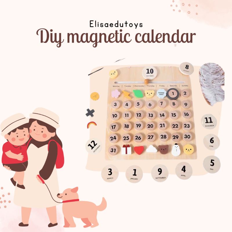 

diy magnetic calendar