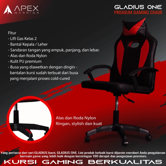 GAMING CHAIR KURSI GAMING BANGKU GAMING GAMER YOUTUBER KURSI GAMERS KOMPUTER A53