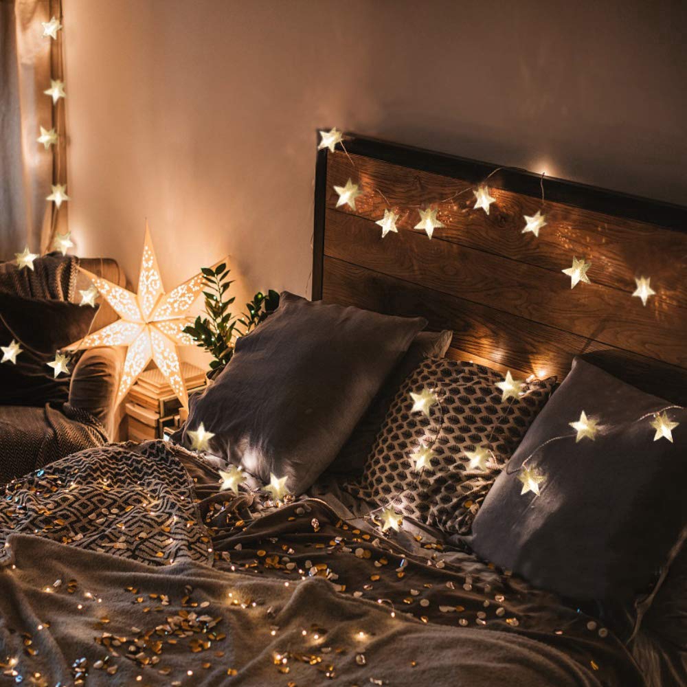 Lampu Tumblr 20 LED Bentuk Bintang/Snowflake Panjang 2.5/3.0m Tenaga USB/Baterai Tahan Air, Outdoor