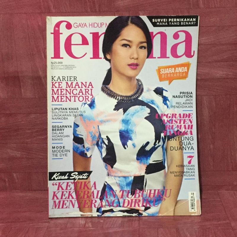 Majalah Femina No. 06/XLIII, Tahun 2015, Cover: Prisia Nasution