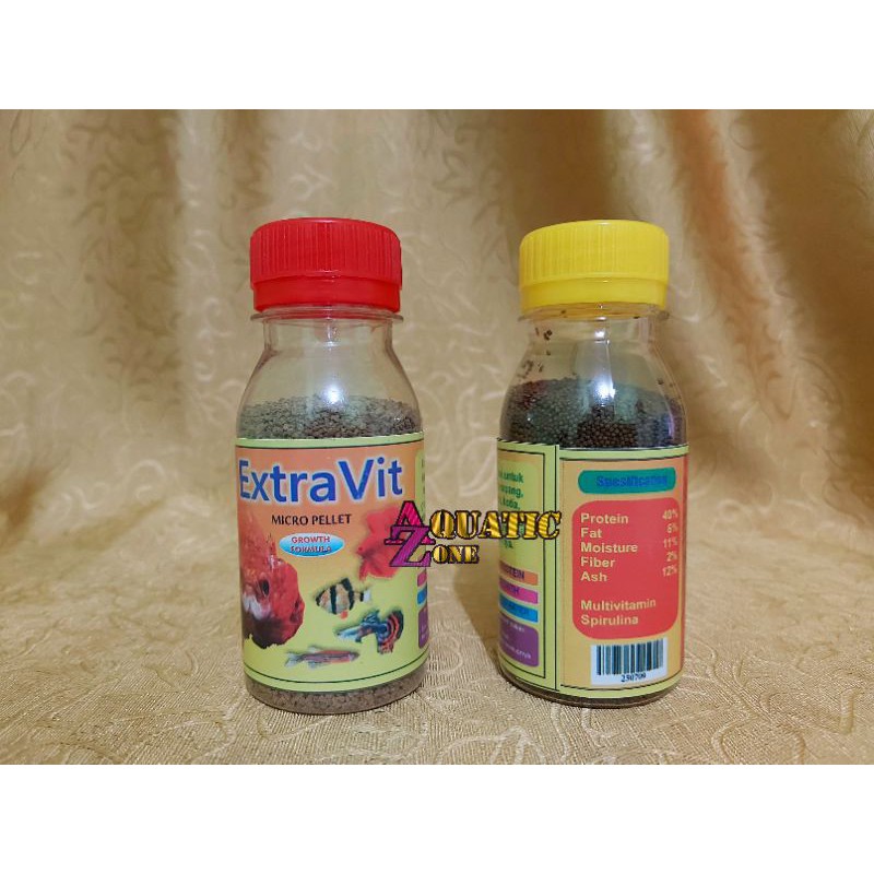

Pakan ikan kecil Extra Vit 55gr