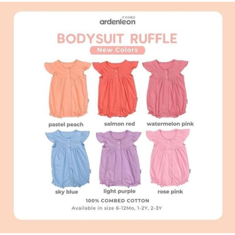 ARDENLEON Bodysuit with Ruffle Girl size 6-12M,1-2Y,2-3Y