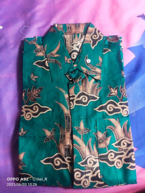 Kemeja Batik Pria Lengan Pendek Hitam Hem Baju Batik Pria Lengan Pendek Ukuran M L Xl Xxl