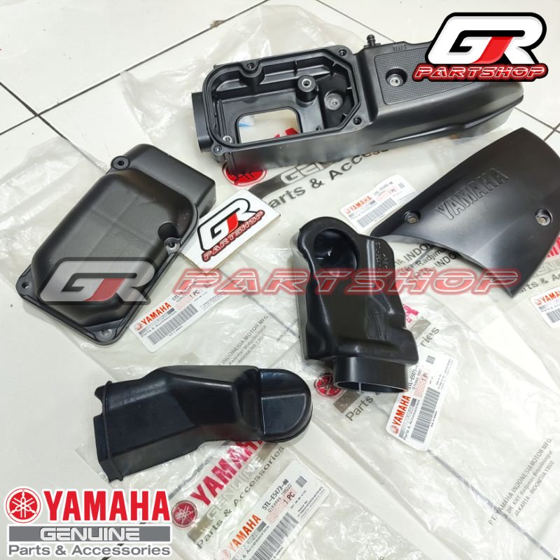 COVER CVT SET 5 BAGIAN MIO SPORTY SMILE ORI YGP CAVER ATAS SAMPING BELAKANG AIR DUCT KARET AIR DUCT ORIGINAL YAMAHA