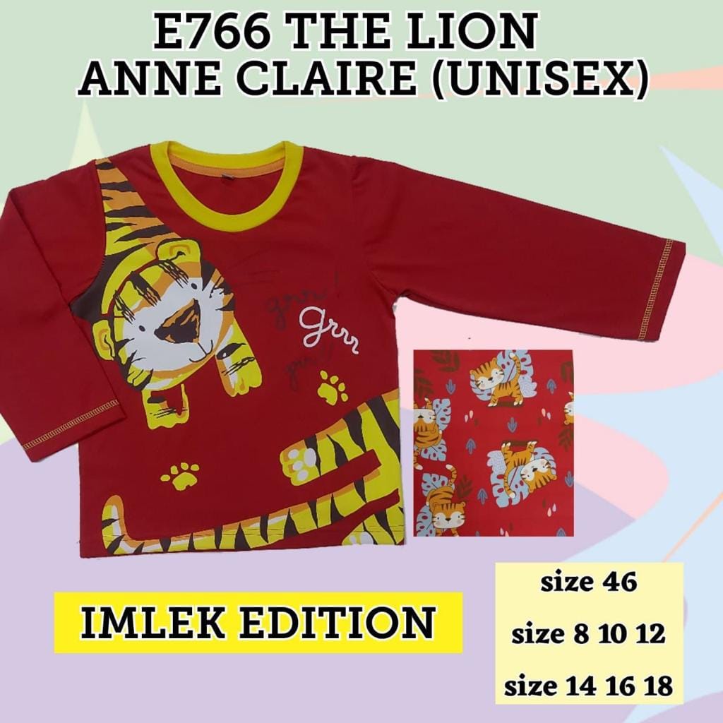 Baju Tidur Imlek Macan Tiger Anak Cowok Cewek ukuran 4-18tahun