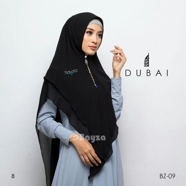 CLEARANCE SALE !!! Khimar Dubai ORIGINAL BAYZA HIJAB-hitam