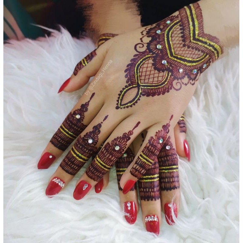 Henna Instan Pengantin Hena Tangan Awet Racik Halal Maroon Hitam Brown Red Cherry