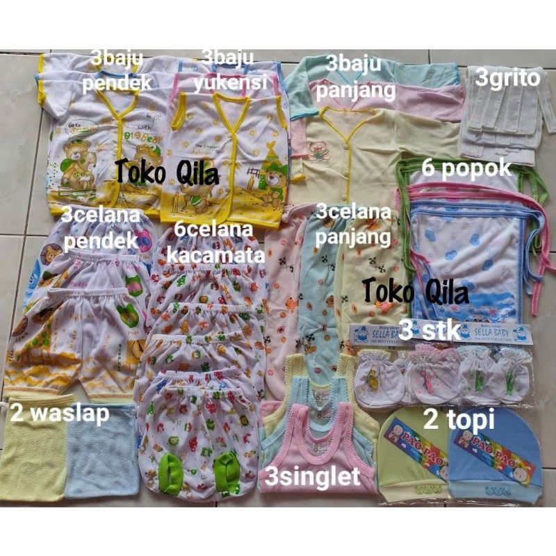 Paket perlengkapan bayi baru lahir baju bayi baru lahir paket baju bayi newborn Q40-Motif Boy