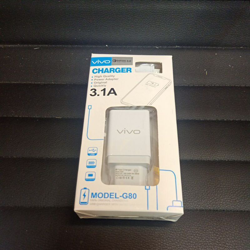 Travel Charger Branded Model A80 3.1A With Cable Micro USB