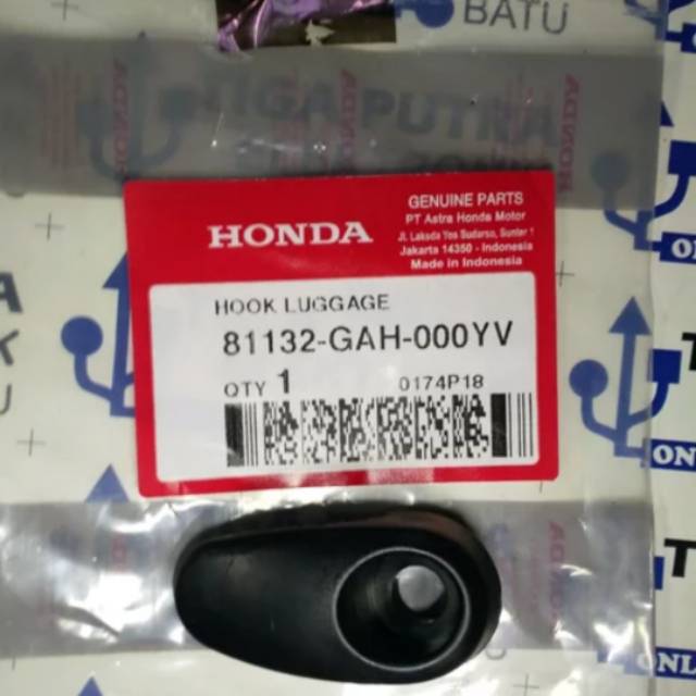 gantungan  cantelan barang - hook luggage beat vario 125 vario 125 150 led 81132-GAH-000YV