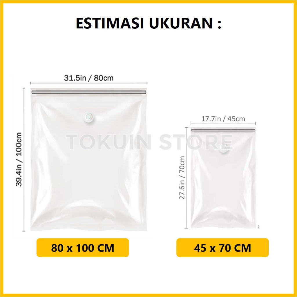 Vacuum Bag Plastik Kantong Vacum Vacuum Vakum Storage Bag Pakaian Baju