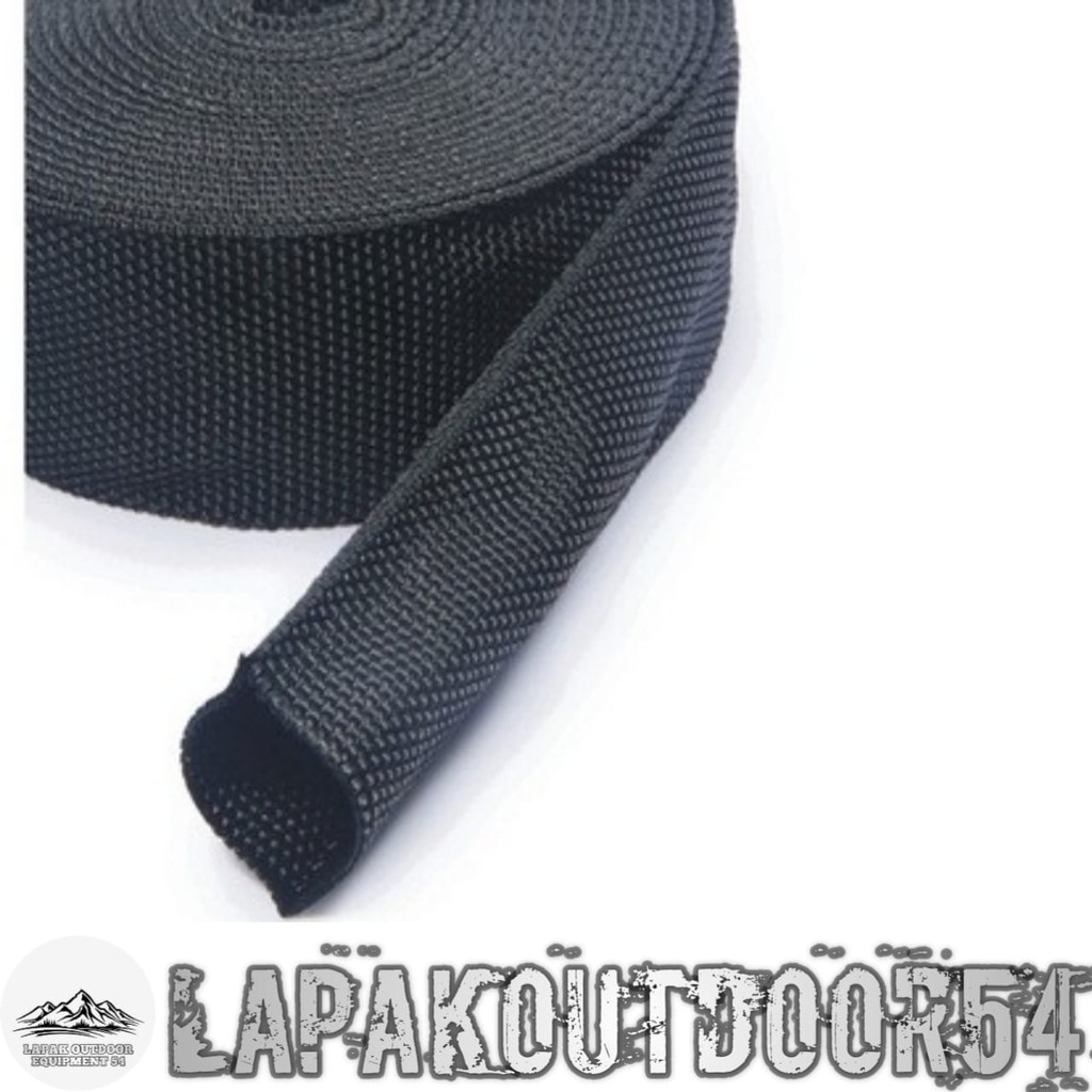 Tali Hammock Harnes Webbing tubular / double layer Panjang 3 meter lebar 2,5cm