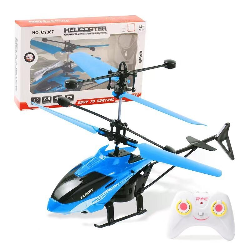 Flying Helicopter Mainan Helikopter Terbang RC Remote Control Sensor