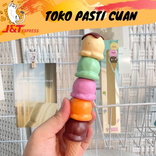 

stabilo ice cream cone susun (1 set) lucu imut fancy keperluan sekolah PENGINGAT PENANDA ATK KANTOR