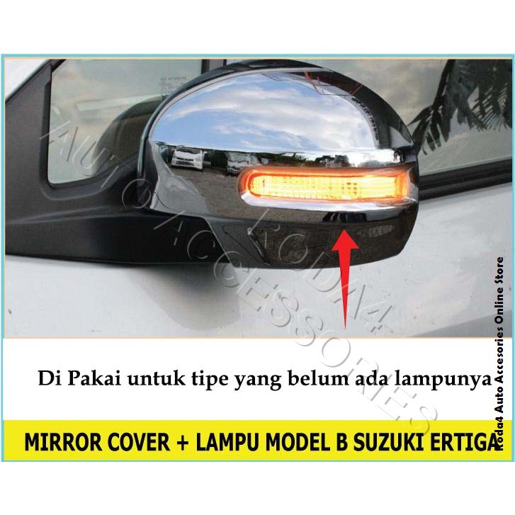 Cover Spion / Mirror Cover Ertiga Chrome dengan Lampu