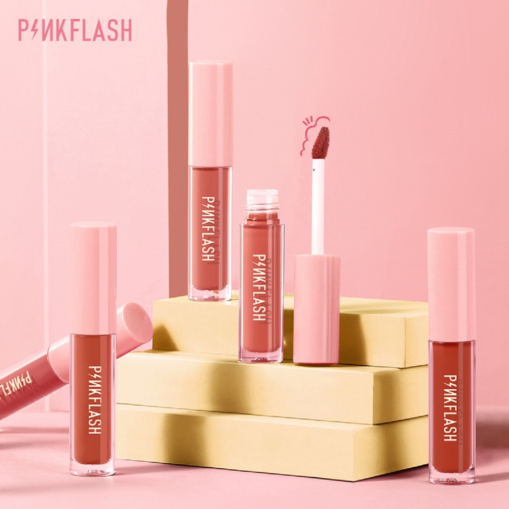 [TARABABYSTORE] PINKFLASH Matte Lipstik Lembut Tahan Lama Pelembab Pigmentasi Tinggi 24 Colors-ORIGINAL