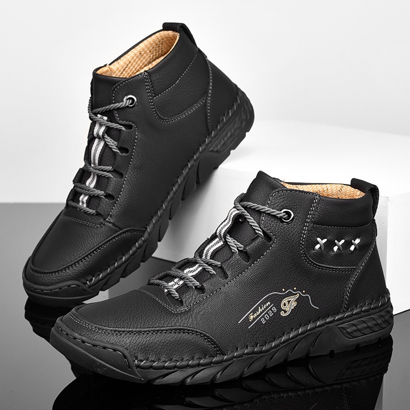 Import Sepatu Boot Pria Tali Boots Casual Semi Formal Model Kulit Asli Original Cowok Sepatu Kerja Touring 146