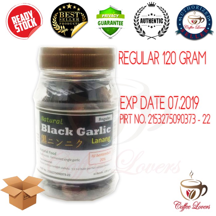 

BLACK GARLIC LANANG NATURAL REGULAR 120GR BAWANG PUTIH HITAM TUNGGAL