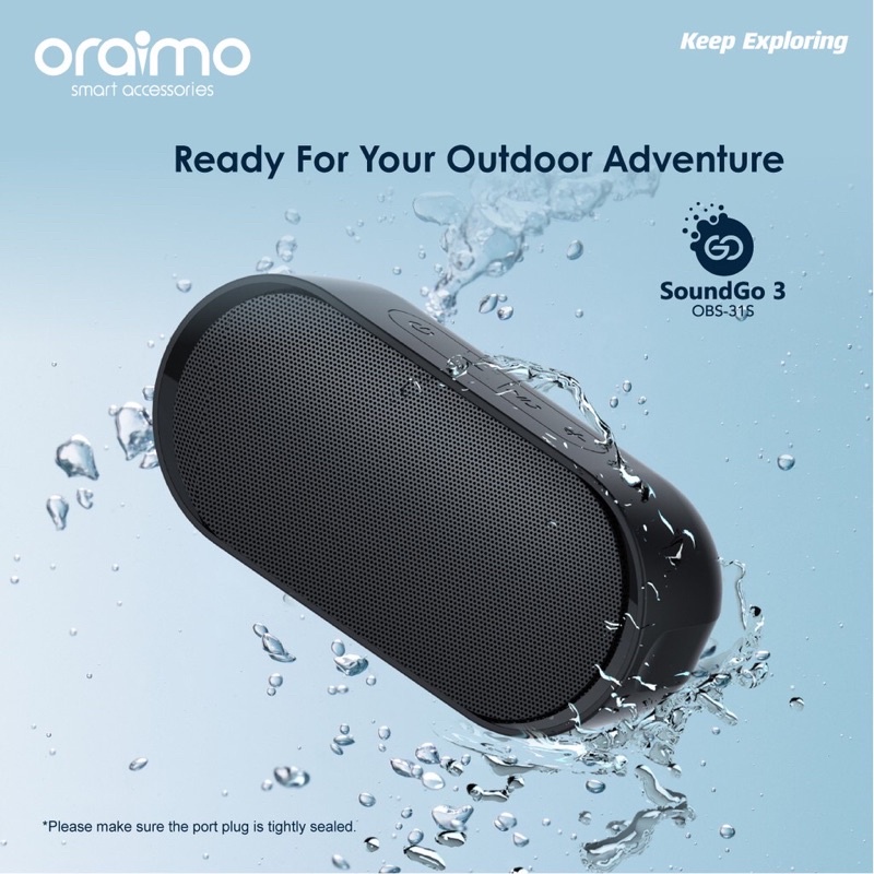 Oraimo OBS-31S Speaker Bluetooth 5.0 TWS Wireless Portable Ultra Bass - Garansi Resmi 1 Tahun