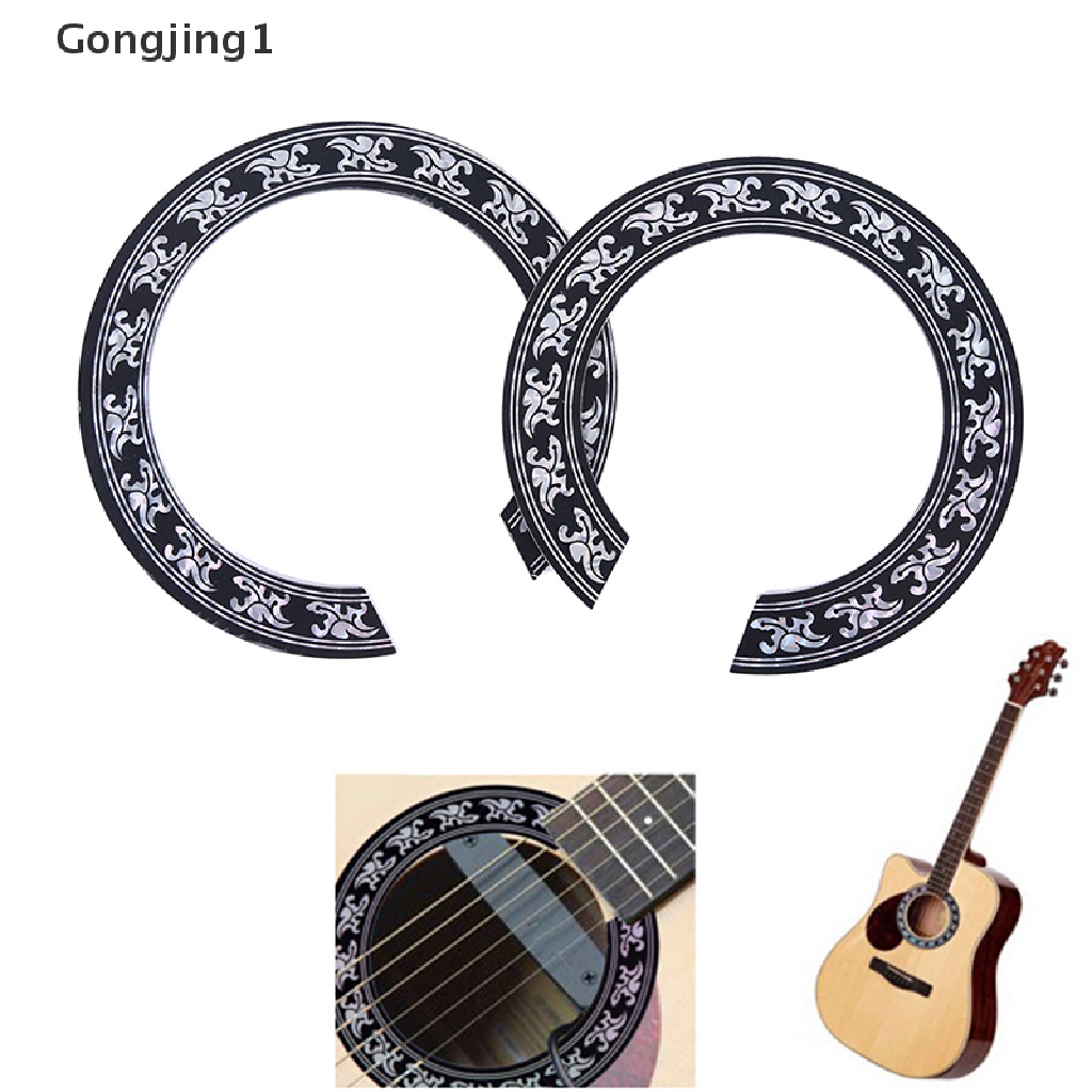 Gongjing1 104mm 94mm inch Lubang Suara Gitar Bahan PVC Keras Rosette Inlay