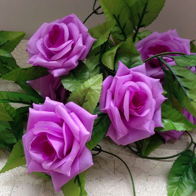 COD BUNGA MAWAR GANTUNG  BUNGA MAWAR  PLASTIK BUNGA ARTIFISIAL BUNGA GANTUNG  BUNGA HIASAN BT9011-5