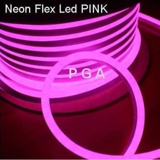 Lampu Neon Flex LED Selang Flexible Strip Fleksibel Merah Muda Pink