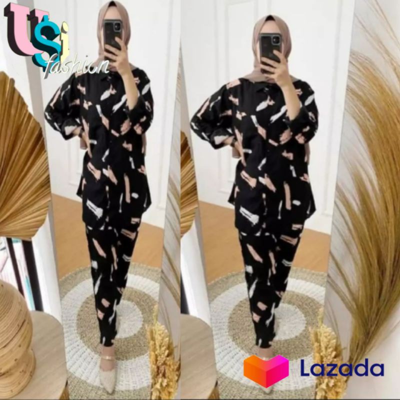 TIE DYE PIYAMA SET / ONE SET MOTIF TERBARU HITS / SETELAN WANITA DEWASA BISA COD-1
