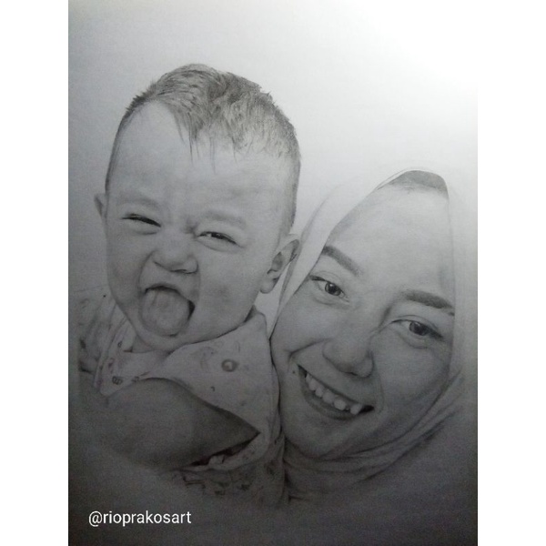 

Sketsa Wajah untuk kado, ada ukuran A6,A5,A4,A3