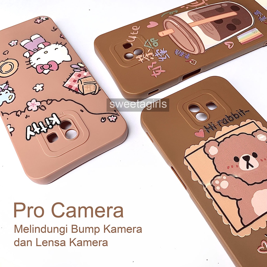 Casing Silikon Lucu untuk Samsung Galaxy J6 Plus - Model Pro Cam - Casing peach Case Gemoy - Bisa Bayar ditempat - sweetacase.id - Case Cubit Lucu - Karakter -  Softcase - Case Gemoy - Kesing - Aesthetic - Boneka 3D