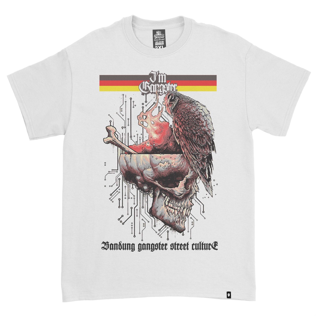T-SHIRT IM GANGSTER EAGLE SKULL