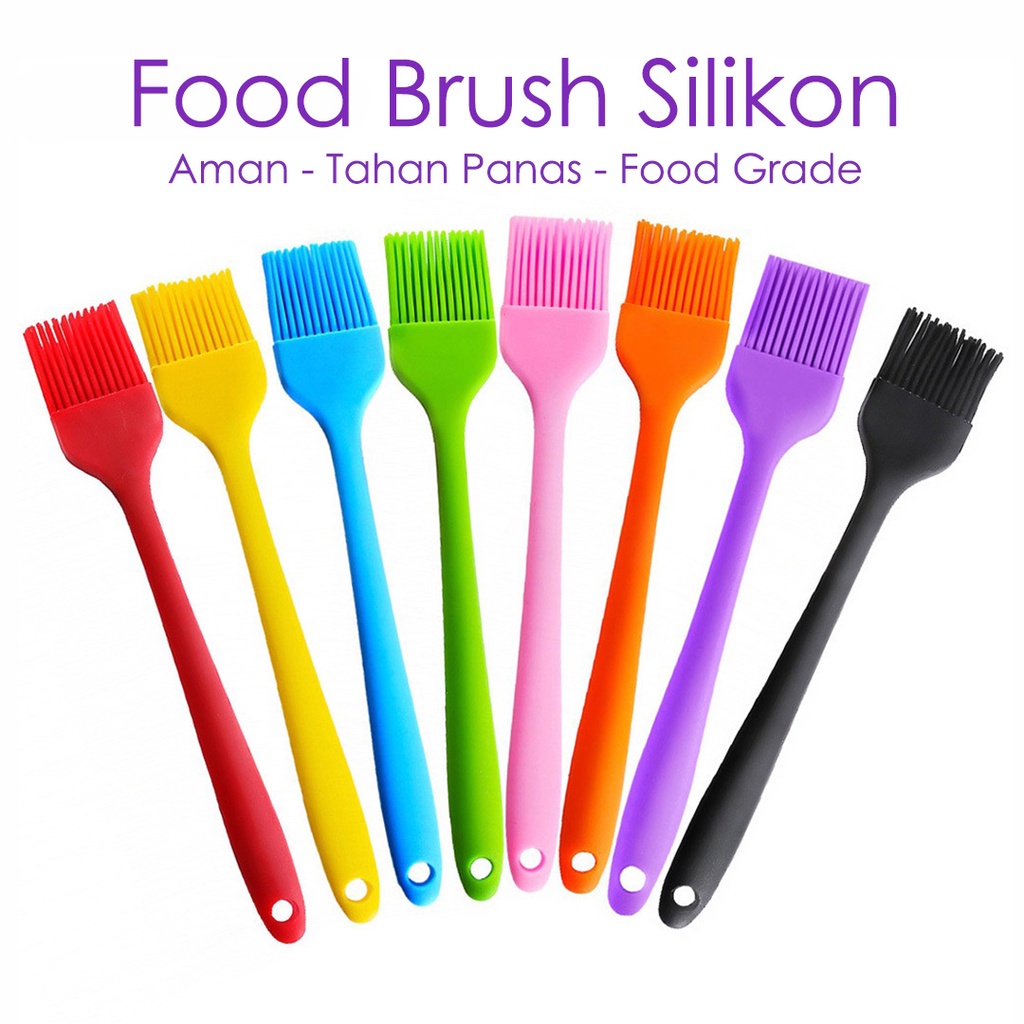 ZILLO Kuas Roti Kualitas Premium Kuas Kue Mentega Silikon Food Grade Brush Silicone Cake Barbeque