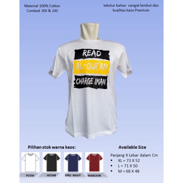 KAOS PRIA SERIE DAKWAH SIZE XL L M