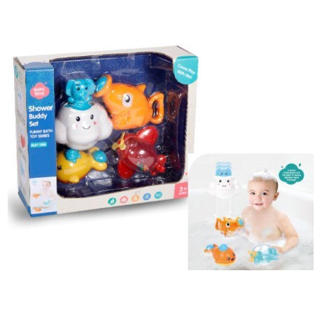 Mainan Anak SHOWER BUDDY ISI 4 PCS Mainan Mandi Anak Aktivitas Mandi