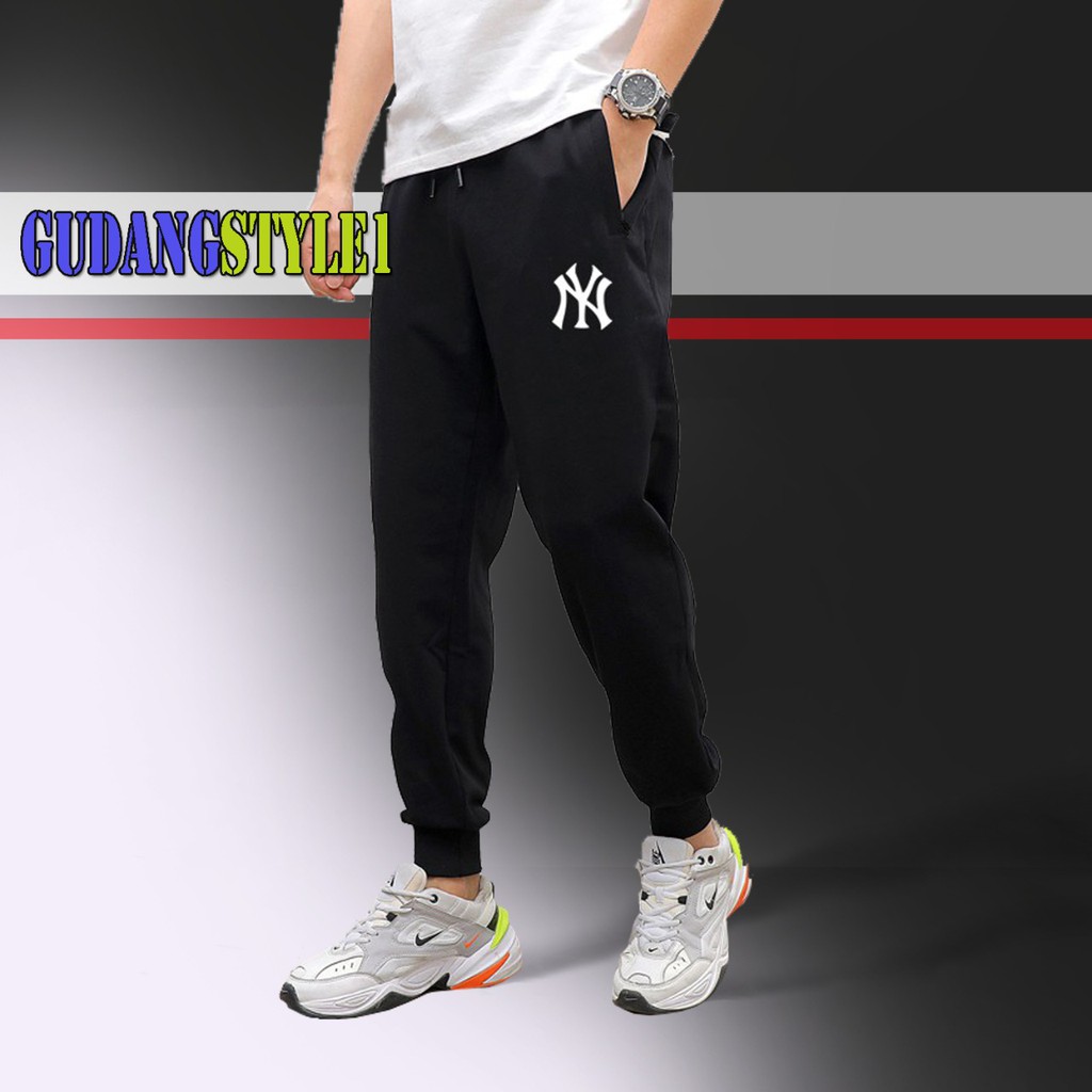 CELANA JOGGER PRIA WANITA trening terening training trining NEWYORK CLASS NY | Celana Joger Pria Surfing Distro Premium Training Jogger Trackpant Sweat Panjang NY NEWYORK YANKEES