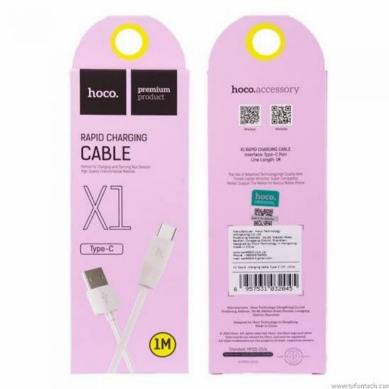 Kabel Data KD Hoco X1 Micro Dan Type C USB Charger Cable 1m