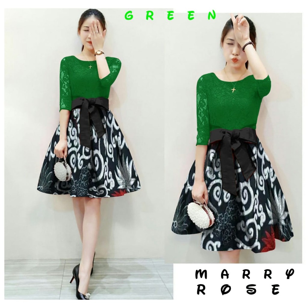 FWG - DRESS MARRY ROSSE BATIK / DRESS MARRY LOLO / DRESS BATIK WANITA / LONG DRES KOREA / DRESS