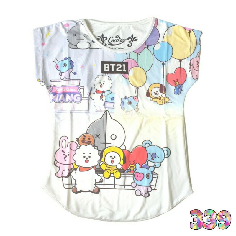 Coco Ice Kaos Anak Perempuan BTS BT21