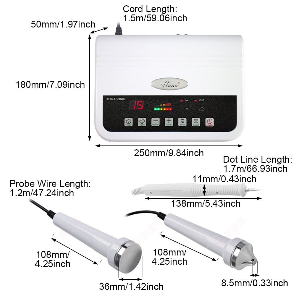 Facial Detox Ultrasonic Impor dan Ekspor Kecantikan Instrumen Profesional Mengangkat Penghapusan Tempat Kutil 22W Alat Perawatan 2 in 1/3 in 1 Mata Penghilang Tahi Lalat Kutil Tempat Tato