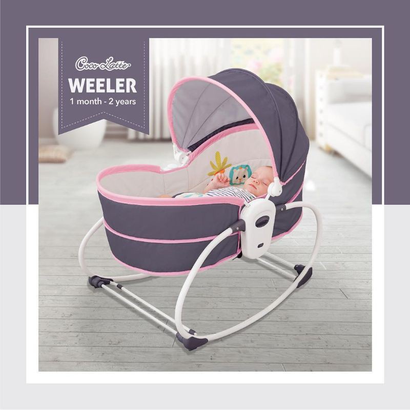 COCOLATTE Weeler 5in1 Rocking Bassinet Bouncer Baby