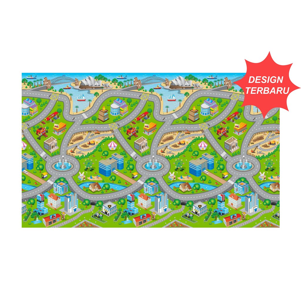 Mainan Anak Karpet Evamat CITY MAP/TRACK RACE | Shopee