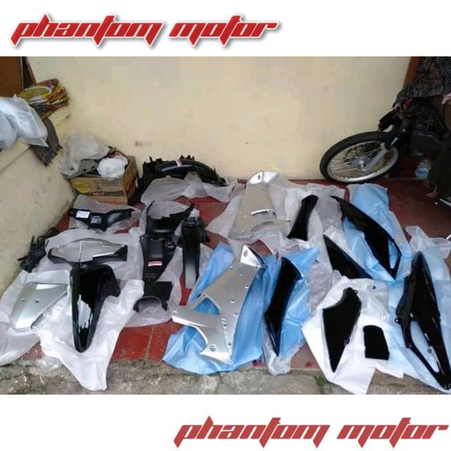 Full body supra x 125 lama-old silver hitam