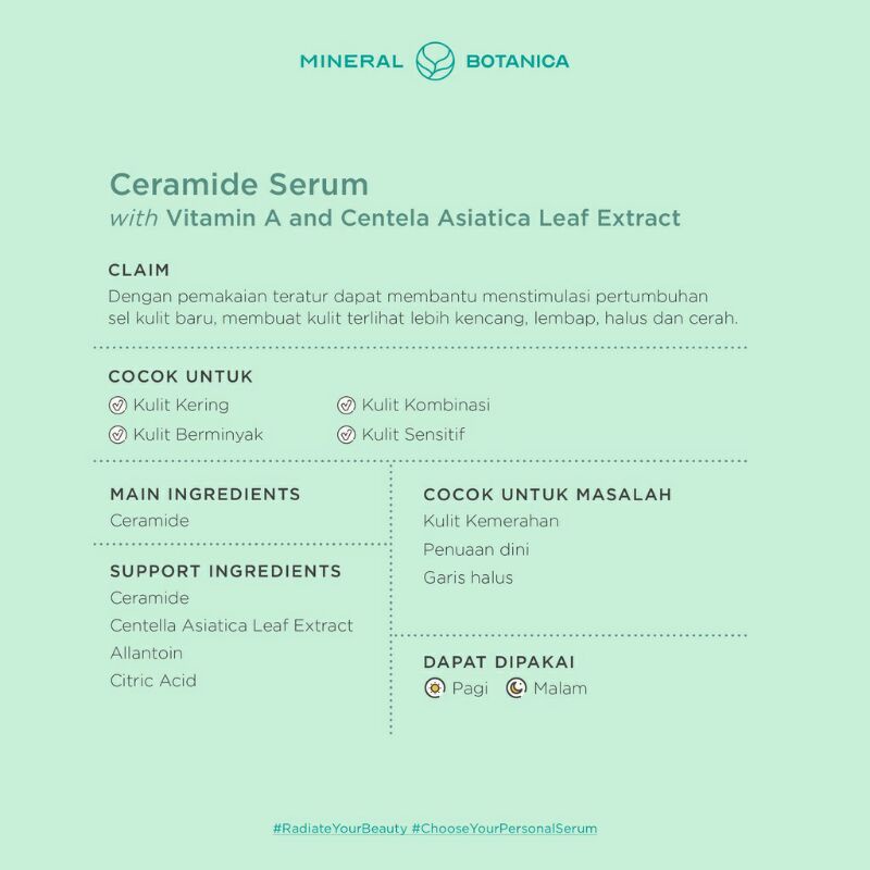 ❤GROSIR❤BIG SALE❤ Mineral Botanica Ceramide Serum 20mlr