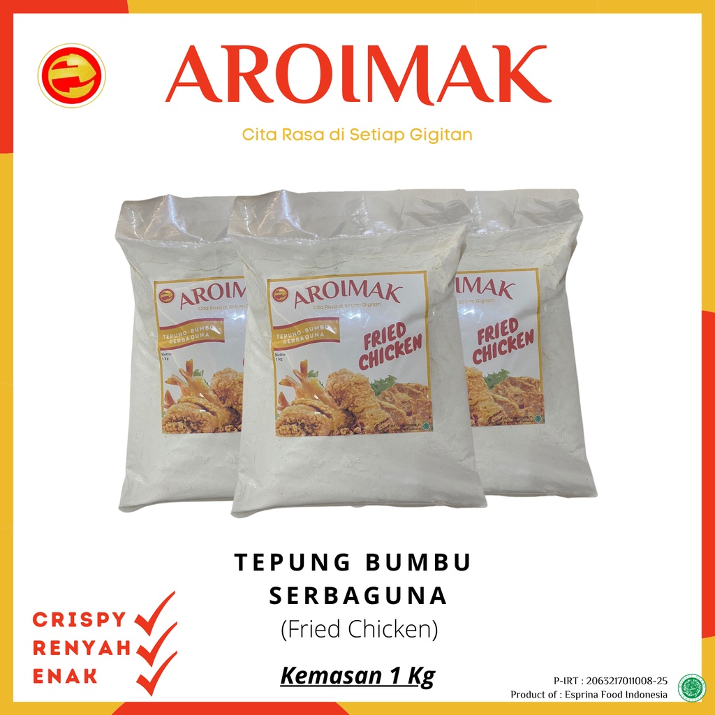 

Tepung Bumbu Serbaguna - FRIED CHICKEN - AROIMAK - Kemasan 1kg