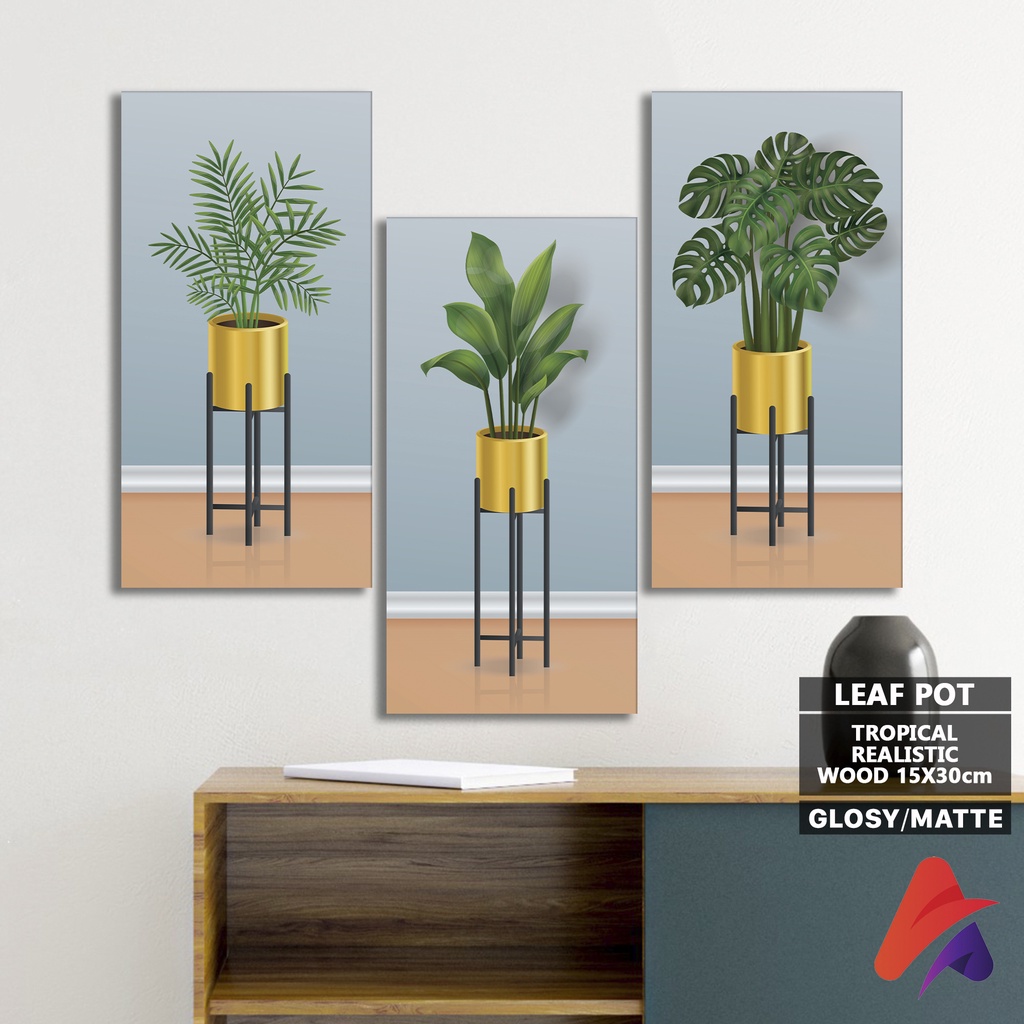 HIASAN DINDING APOLITO PLANT AESTHETIC (15X30) WALL DECOR PAJANGAN DINDING DEKORASI DINDING BUNGA