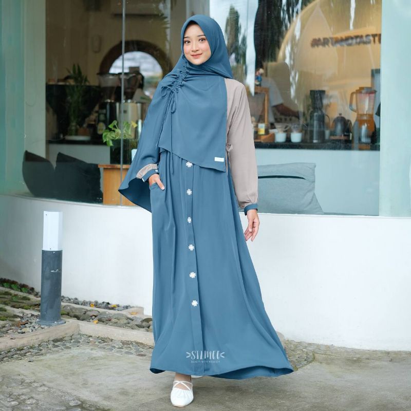 Gamis Bagus Adem Theony Dress Ori Silmee.indonesia (Gamis saja tanpa hijab)
