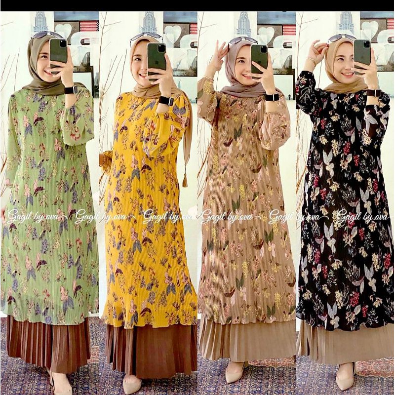 SETELAN TUNIK WANITA STELAN MAHIRA 4 Gagil by Ova/# 38