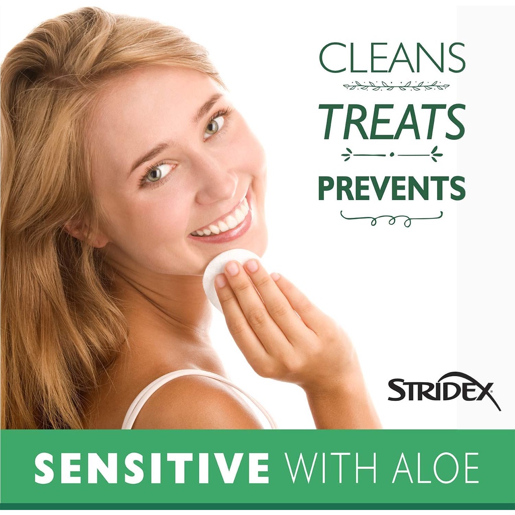 Stridex Salicylic Acid 0.5% With Acne Medication 55 Soft Touch Pads Cegah Jerawat Bebas Alkohol ORI USA