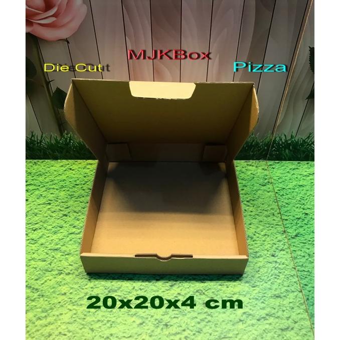 

kardus karton box uk. 20x20x4 cm....model Pizza...Baru polos