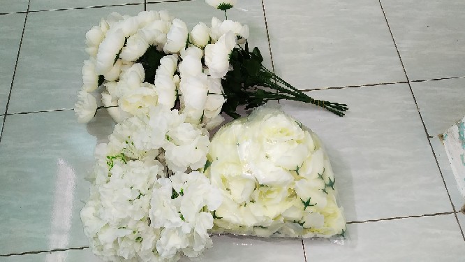 Wanflower Bunga Peony Ball X5 * Putih